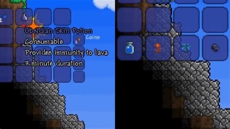 how to make obsidian skin potion terraria.